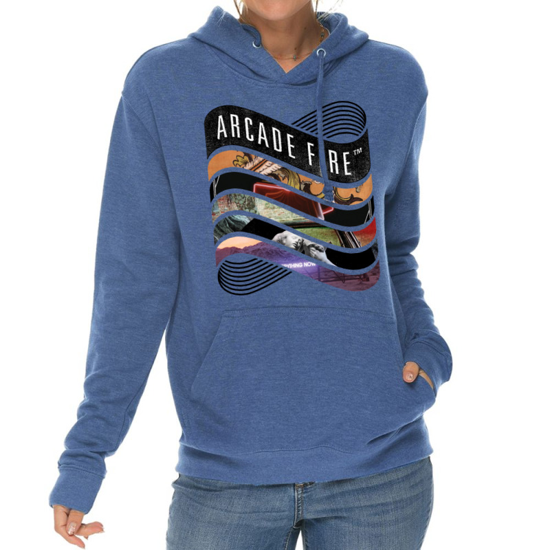 Arcade Fire   Discography Lightweight Hoodie by chiarimagke | Artistshot