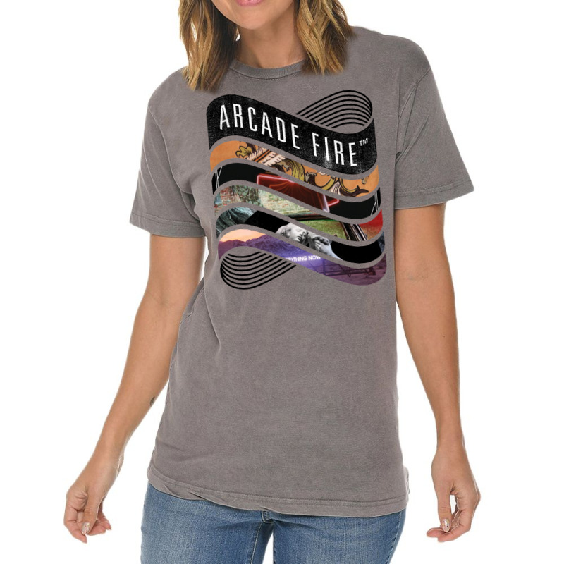 Arcade Fire   Discography Vintage T-Shirt by chiarimagke | Artistshot