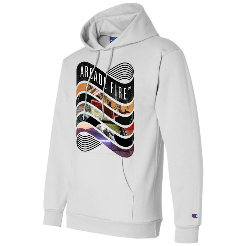 Arcade Fire   Discography Champion Hoodie by chiarimagke | Artistshot