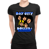 Bay City Rollers Group Portrait Classic Ladies Fitted T-shirt | Artistshot