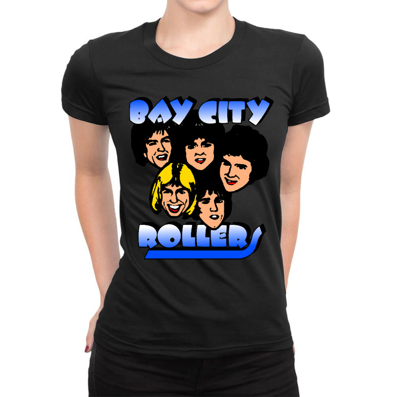 Bay City Rollers Group Portrait Classic Ladies Fitted T-Shirt by MichaelPaulHaptonstall | Artistshot