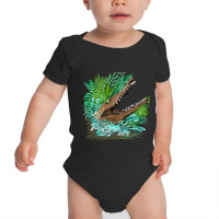 Hot Trend Crocodile Alligator Attack In The Swamp Baby Bodysuit | Artistshot