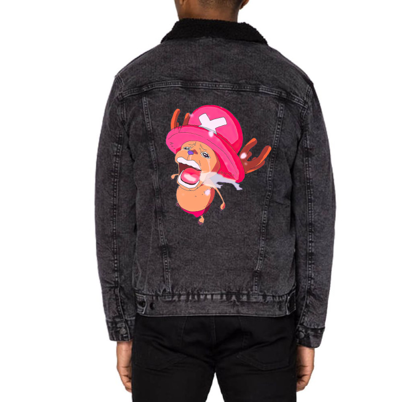 One Piece Is Real Chopper Meme Unisex Sherpa-lined Denim Jacket | Artistshot