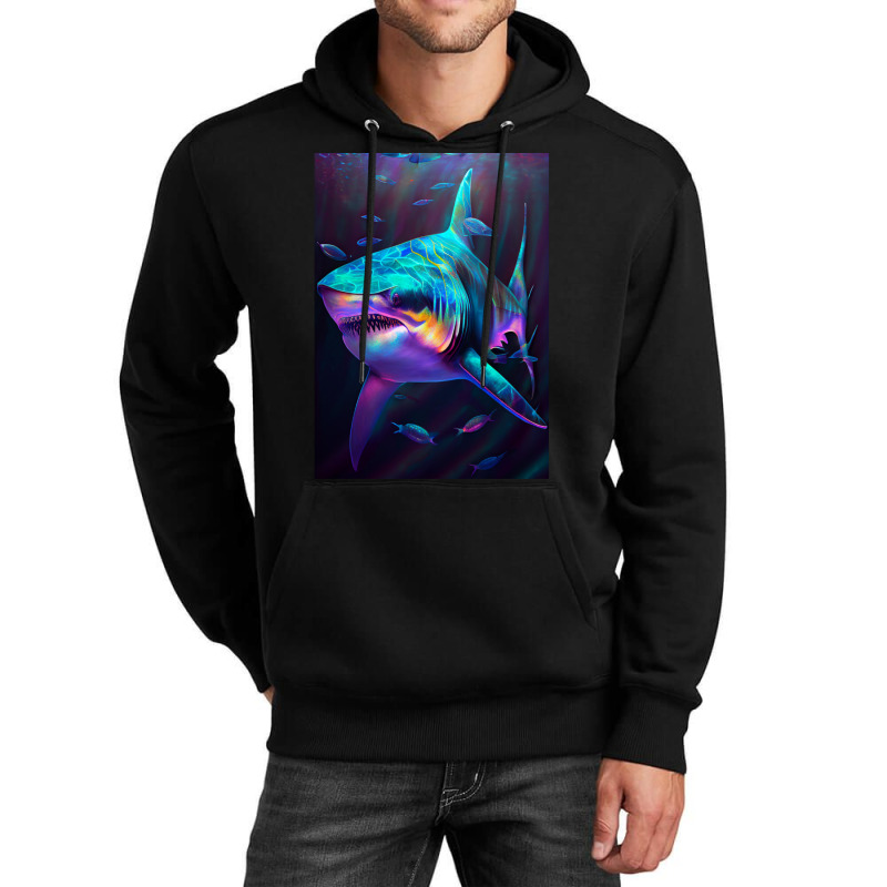 Swizzle Inn, Swagger Out Hoodie Bermuda Shark Vintage Black front selling graphic - L