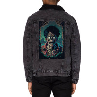 Zombie Luffy Unisex Sherpa-lined Denim Jacket | Artistshot