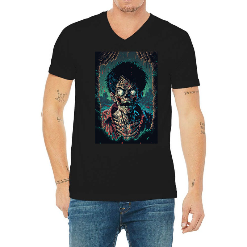 Zombie Luffy V-neck Tee | Artistshot