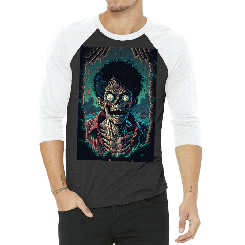 Zombie Luffy 3/4 Sleeve Shirt | Artistshot