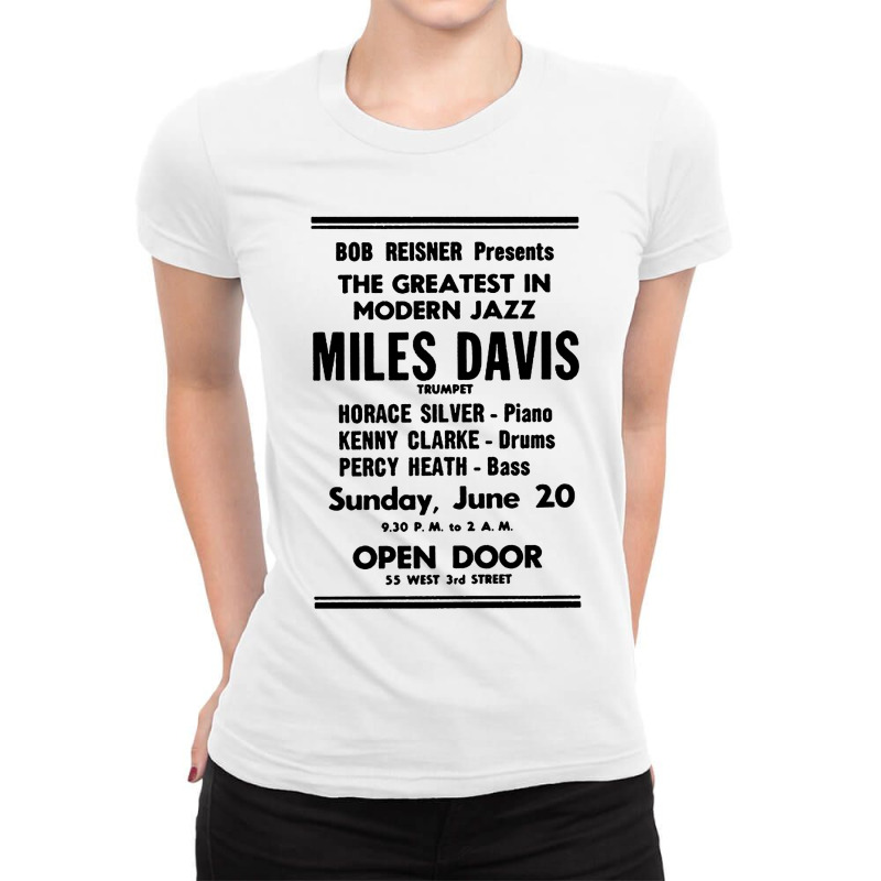 Miles Jazz Retro Faded Styled Design Ladies Fitted T-Shirt by TrendTee | Artistshot