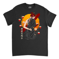 Japanese Samurai Vintage Sakura Cherry Blossom Katana Sword T Shirt Classic T-shirt | Artistshot