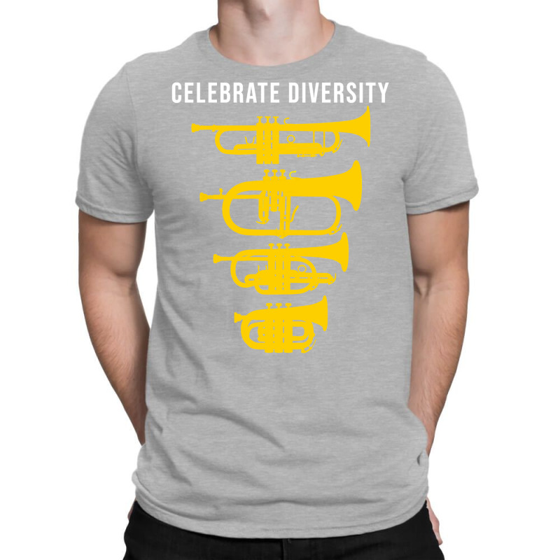 Celebrate Diversity Funny Trumpet Flugelhorn Cornet Pocket Trumpet Gif T-Shirt by yazidukolopt | Artistshot