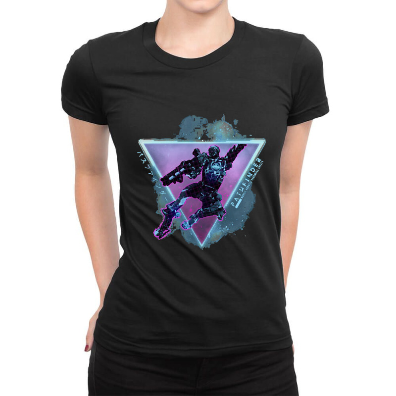 Pathfinder Apex Futuristic 80s Video Game Ladies Fitted T-Shirt by ReenaKonicek | Artistshot