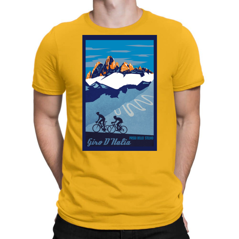 Giro D' Italia Retro  Passo Dello Stelvio Cycling Poster T-Shirt by nianaraegana | Artistshot