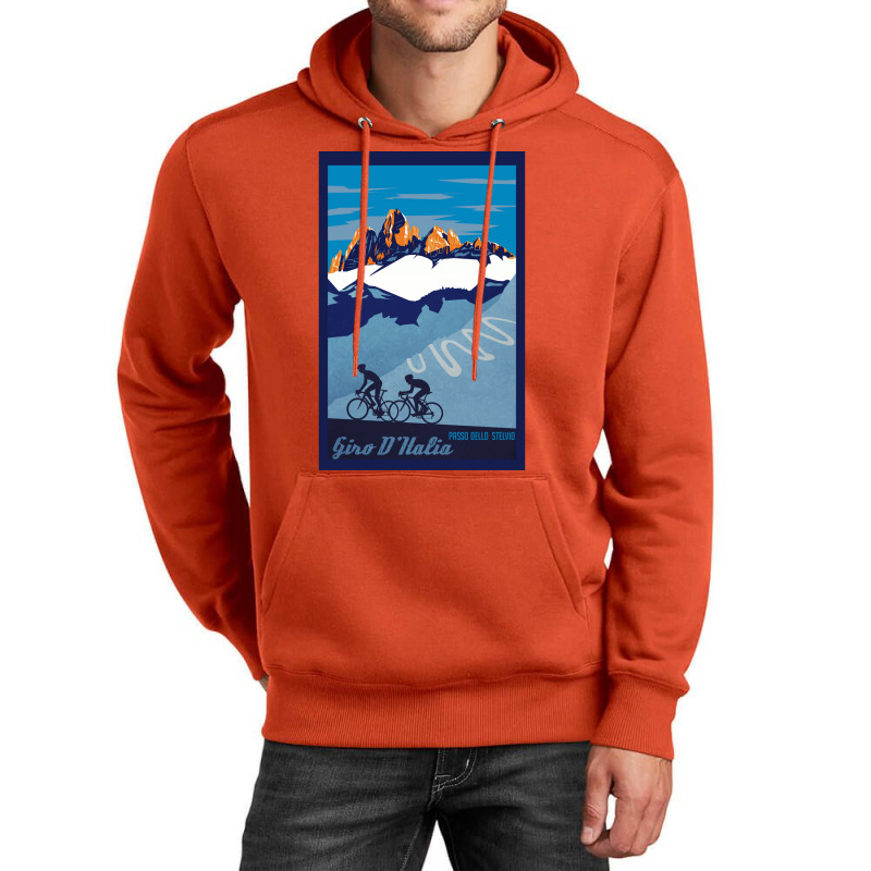 Giro D' Italia Retro  Passo Dello Stelvio Cycling Poster Unisex Hoodie by nianaraegana | Artistshot