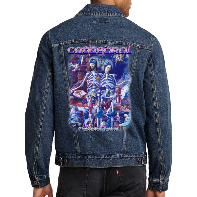 Cathedral The Nival Bizarre Classic Old School Uk Doom Stoner Metal Men Denim Jacket | Artistshot