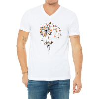 Dandelion Chicken Flower   Floral Chicken Tree Lover V-neck Tee | Artistshot