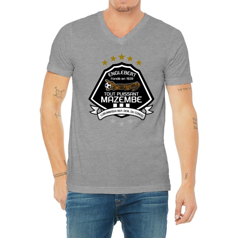 Suitable-tp-mazembe-worn V-neck Tee | Artistshot