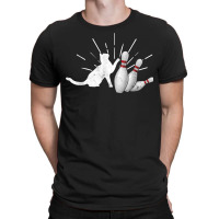 Alley Cat Tipping Pins Funny Bowling T Shirt T-shirt | Artistshot