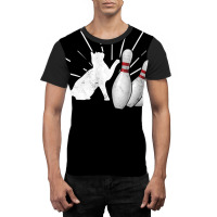 Alley Cat Tipping Pins Funny Bowling T Shirt Graphic T-shirt | Artistshot