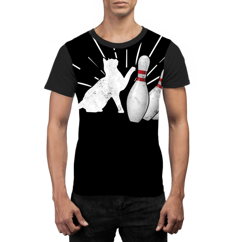 Alley Cat Tipping Pins Funny Bowling T Shirt Graphic T-shirt | Artistshot