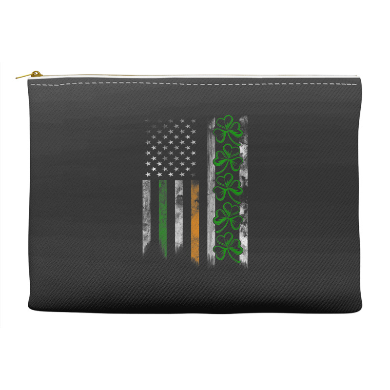 Irish American Ireland Flag Shamrock Accessory Pouches | Artistshot