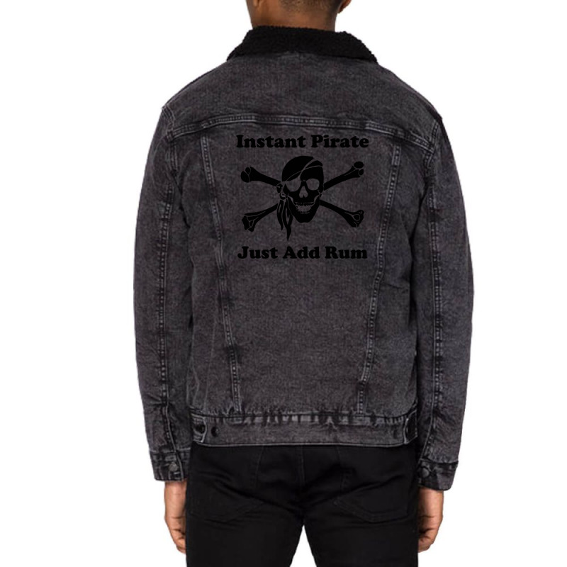 Instant Pirate Unisex Sherpa-Lined Denim Jacket by aikhangawade | Artistshot