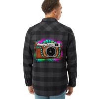 Tie Dye Gemstone Vintage Camera Flannel Shirt | Artistshot