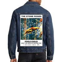 Folls Gold Stone Roses Men Denim Jacket | Artistshot