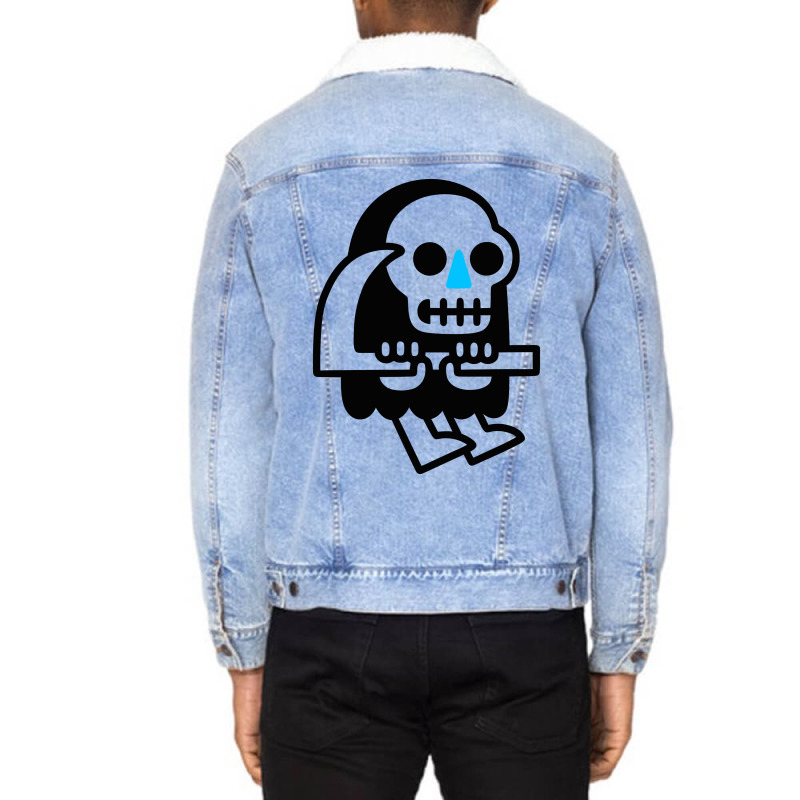 Grim Reaper Guy Unisex Sherpa-lined Denim Jacket | Artistshot