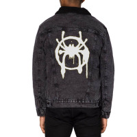 Into The Spider Verse Fitted Scoop Unisex Sherpa-lined Denim Jacket | Artistshot