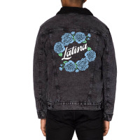 Latina Blue Rose For Dark Unisex Sherpa-lined Denim Jacket | Artistshot