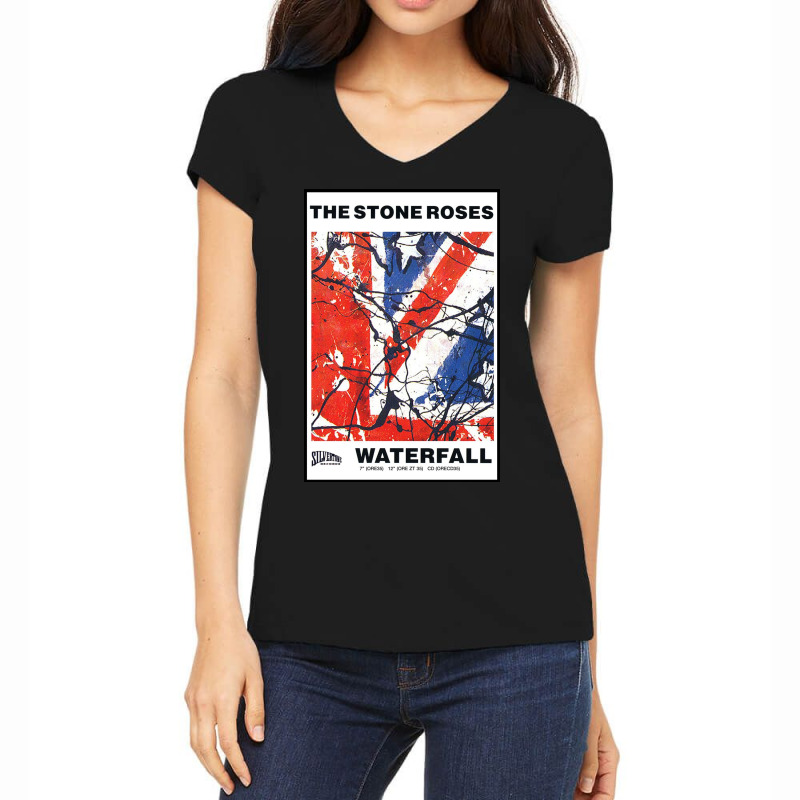 The Stone Roses 'waterfall' Women's V-Neck T-Shirt by chadjtay | Artistshot