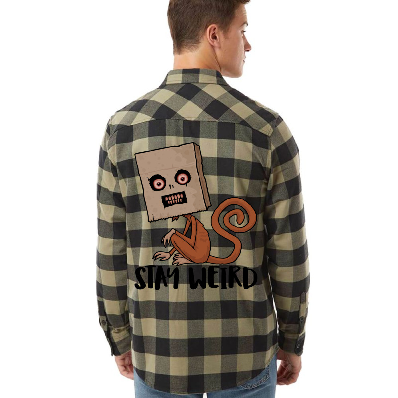 Stay Weird Sack Monkey Flannel Shirt | Artistshot