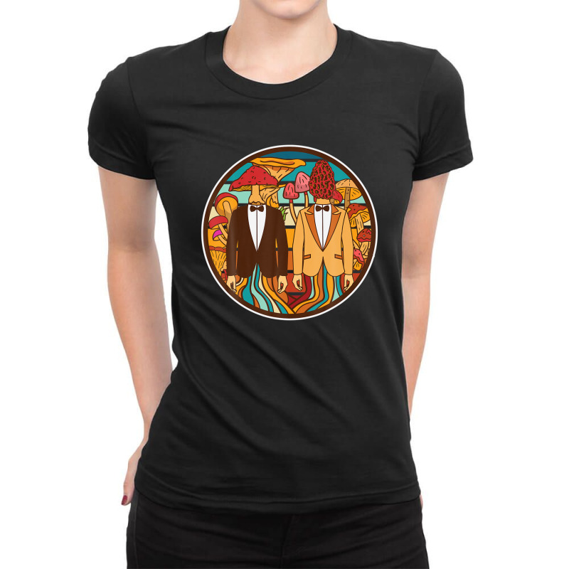 Mushroom Head Fungus Fungi Art Mycologist Mushroom Lovers Ladies Fitted T-Shirt by kajmakgezimiy | Artistshot