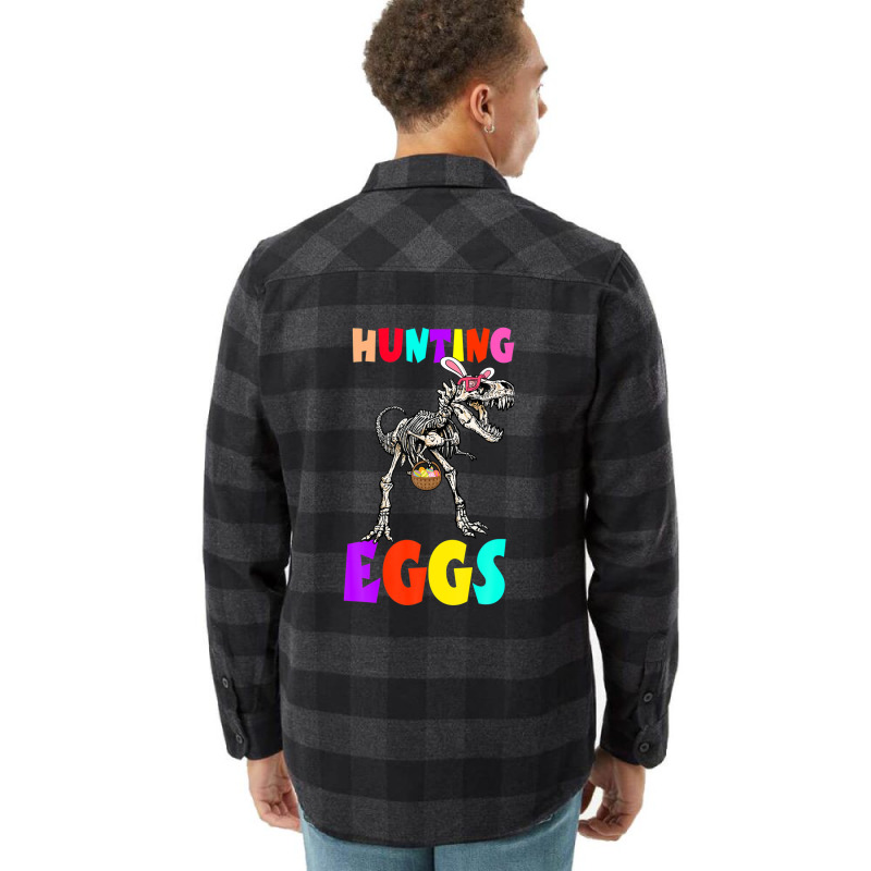 Hunting Egg Dinosaur Bone Bunny Ear Boy Kid Toddler Gift Flannel Shirt by kajmakgezimiy | Artistshot