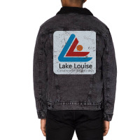 Lake Louise Vintage Ski Distressed Unisex Sherpa-lined Denim Jacket | Artistshot