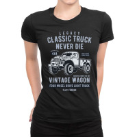 Military Vintage 4x4 Legacy Wagon Truck Gift Ladies Fitted T-shirt | Artistshot