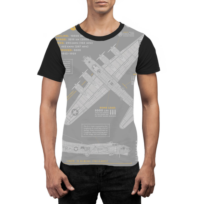 B17 Flying Fortress Graphic T-shirt | Artistshot