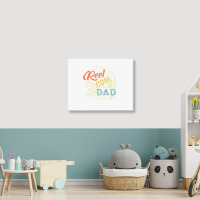 Mens Reel Cool Dad  Funny Valentine Fathers Day Christmas Landscape Canvas Print | Artistshot