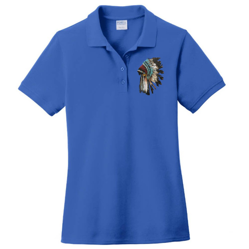 Native Headdress Ladies Polo Shirt by vanellthalyah | Artistshot