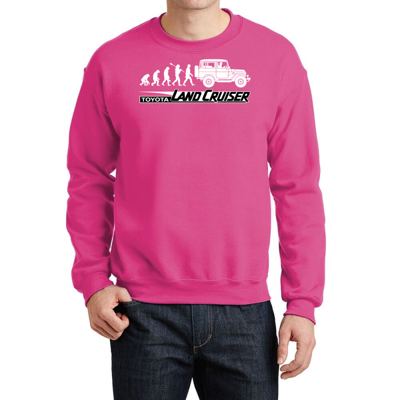 Fj40 Evolution Of Mankind (white) Crewneck Sweatshirt | Artistshot