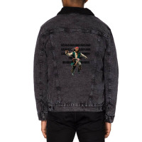 Jack Sparrow Running Away Unisex Sherpa-lined Denim Jacket | Artistshot