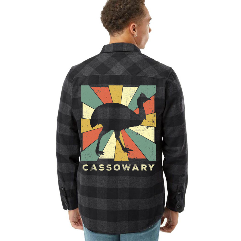 Classic Cassowary Lover Vintage Retro Animal Flannel Shirt by kampeljawdatq | Artistshot