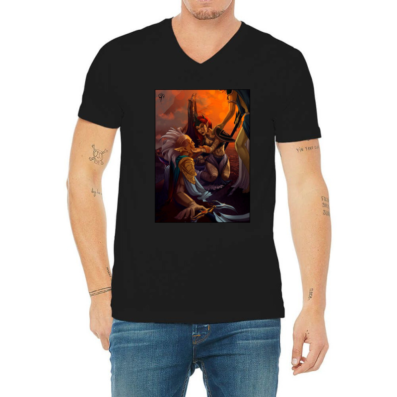 Elder Scrolls Morrowind Concept Artwork Friend V-neck Tee | Artistshot