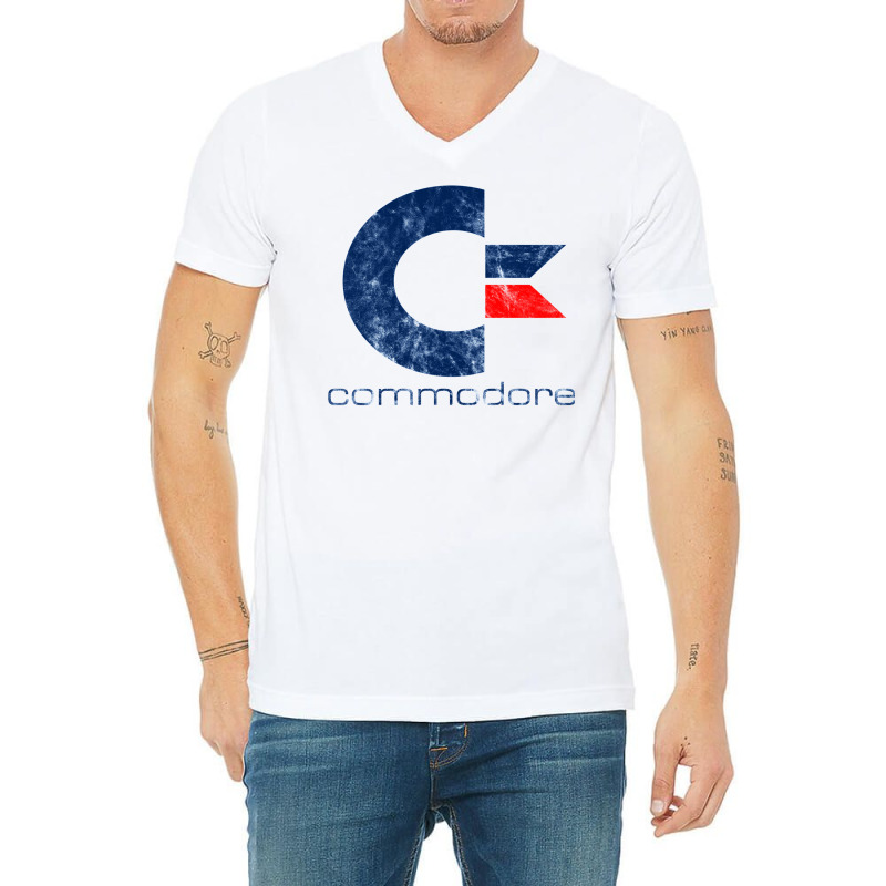 Commodore V-Neck Tee by kampeljawdatq | Artistshot