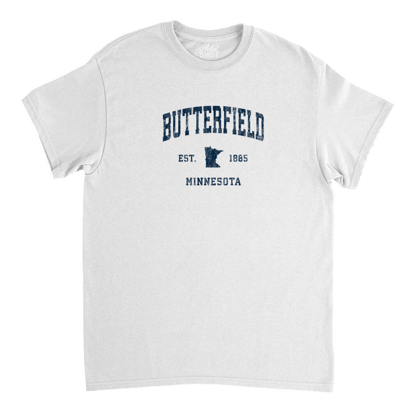 Butterfield Minnesota Mn Vintage Athletic Navy Sports Design Classic T-shirt by legatgzlezy | Artistshot