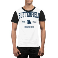 Butterfield Missouri Mo Vintage Athletic Navy Sports Design Graphic T-shirt | Artistshot