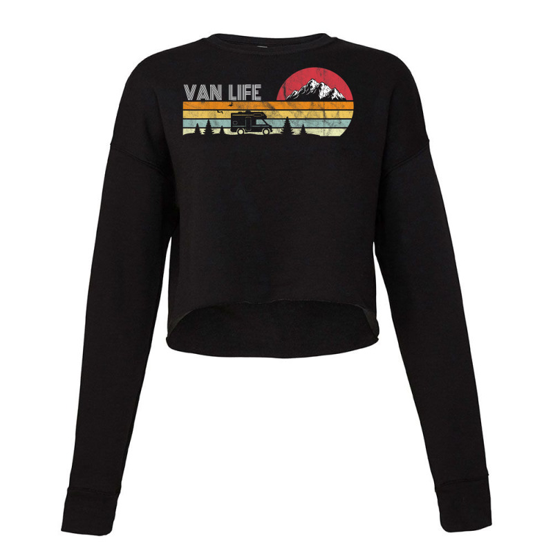 Van Life Vintage Retro 80s Style – Van Life Vandwelling Camper Van G Cropped Sweater by iiragazuzaw | Artistshot