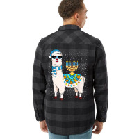 Llama With Jewish Hanukkah Chanukah Menorah Flannel Shirt | Artistshot