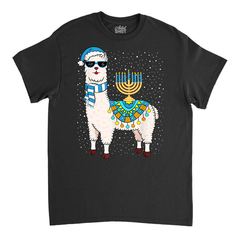 Llama With Jewish Hanukkah Chanukah Menorah Classic T-shirt | Artistshot