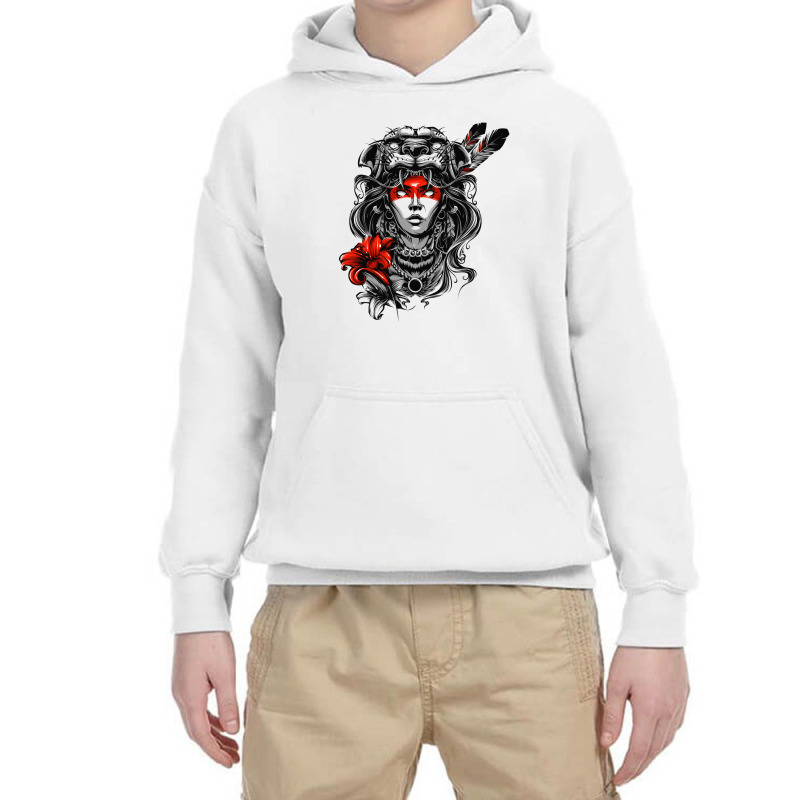 Jaguar Woman Youth Hoodie | Artistshot